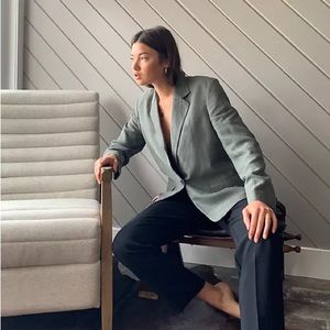 Aritzia Wilfred Vito Linen Blazer
